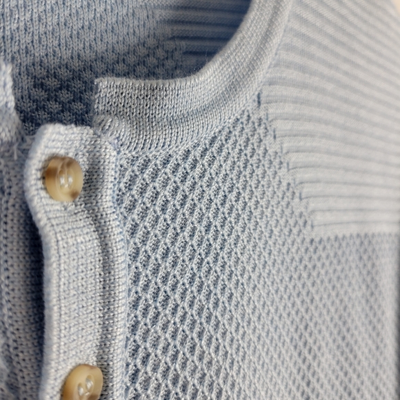 New LCR Black Edition Textured Ribbed Waffle Knit Short Sleeve Polo Shirt - Picture 4 of 8